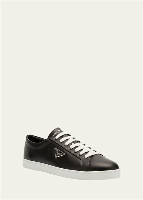 Prada Men’s Lane Spazzolato Leather Sneakers